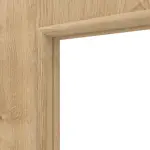 Detailansicht des Lichtausschnitts von Asteiche LA 24 schlossseitig Basic Durat Schiebetür - Huga