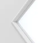 Detailansicht des Lichtausschnitts von Bütte Weiß LA 6 Raute Basic Durat Schiebetür - Huga