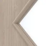 Detailansicht des Lichtausschnitts von Eiche grau LA 6 Raute Basic Durat Schiebetür - Huga