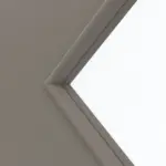 Detailansicht des Lichtausschnitts von Schiebetür Taupe RAL 7048 Lack LA 6 Raute Basic - Huga