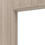 Detailansicht des Lichtausschnitts von Eiche grau LA 7 Basic Durat Schiebetür - Huga