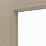 Detailansicht des Lichtausschnitts von Schiebetür Strukturiert Taupe LA 6 Basic - Huga