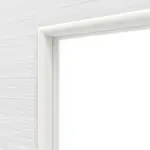 Detailansicht des Lichtausschnitts von Schiebetür Strukturiert Weiß LA 7 Basic - Huga