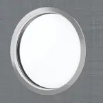 Detailansicht des Lichtausschnitts von Schiebetür Cotton like Hygge Grau LA Bullauge Basic - Huga