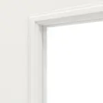 Detailansicht des Lichtausschnitts von Landhaus 1 LA Sprosse 2/4 Classic Durat Verkehrsweiß RAL 9016 Schiebetür - Huga