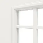 Detailansicht des Lichtausschnitts von Landhaus 2 LA Lugano Classic Weißlack Schiebetür - Huga