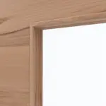 Detailansicht des Lichtausschnitts von LEBO Schiebetür Kernbuche Matt Cross Echtholzfurniert mit Lichtausschnitt 1 LA 16-40