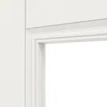 Detailansicht des Lichtausschnitts von Kontur 1 LA Sprosse 2/4 Classic Weißlack Schiebetür - Huga