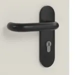 Detailansicht der Oberfläche von TECKENTRUP Außentür-Set 2-flg. Stahl mit Feuerschutzfunktion EI2 90-C5-SA 62-2 mit Rundverglasung inkl. Eckzarge