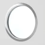 Detailbild des Lichtausschnitts von Bütte Weiß LA Bullauge Basic Durat Schiebetür - Huga