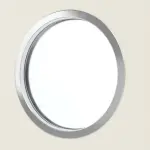 Detailbild des Lichtausschnitts von Weiß ähnlich RAL 9010 LA Bullauge Basic Lack Schiebetür - Huga