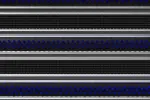 Detailaufnahme von Top-Ansicht von Aluprofilmatte KLASSIK Safe R01V schwarz / Work B06 blau - Entrada