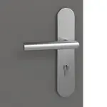 Detailansicht der Oberfläche von Huga Wohnungseingangstür Hygge grau RAL 7037 Lack Basic