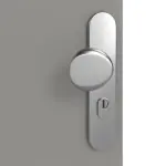 Detailansicht der Oberfläche von WESTAG Wohnungseingangstür Kitt A 446 GetaLit HPL mit Lichtausschnitt LA-1 mittig