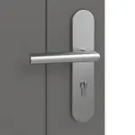 Detailansicht der Oberfläche von Huga Wohnungseingangstür Signum 13 Hygge grau RAL 7037 Lack Concept