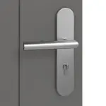 Detailansicht der Oberfläche von Huga Wohnungseingangstür Signum 22 Hygge grau RAL 7037 Lack Concept