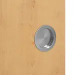 Detailansicht der Oberfläche von WESTAG Doppelflügel-Schiebetür Ahorn Rustikal AH 74 PortaLit CPL mit Lichtausschnitt LA-1B