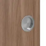 Detailansicht der Oberfläche von WESTAG Doppelflügel-Schiebetür Nussbaum Noce NU 736 PortaLit CPL mit Lichtausschnitt LA-1B