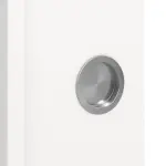 Detailansicht der Oberfläche von WESTAG Doppelflügel-Schiebetür Arctic Weiß A 222 RAL 9016 PortaLit CPL mit Lichtausschnitt LA-1D