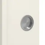 Detailansicht der Oberfläche von WESTAG Doppelflügel-Schiebetür Uni Weiß A 242 PortaLit CPL mit Lichtausschnitt LA-1D