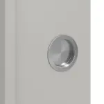 Detailansicht der Oberfläche von WESTAG Doppelflügel-Schiebetür Hellgrau A 402 PortaLit CPL mit Lichtausschnitt LA-1D