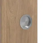 Detailansicht der Oberfläche von WESTAG Doppelflügel-Schiebetür Eiche Adria Ei 767 PortaLit CPL mit Lichtausschnitt LA-1D