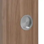 Detailansicht der Oberfläche von WESTAG Doppelflügel-Schiebetür Nussbaum Noce NU 736 PortaLit CPL mit Lichtausschnitt LA-1D