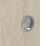 Detailansicht der Oberfläche von WESTAG Doppelflügel-Schiebetür Platineiche Ei 424 PortaLit CPL mit Lichtausschnitt LA-1