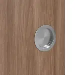 Detailansicht der Oberfläche von WESTAG Doppelflügel-Schiebetür Nussbaum Noce NU 736 PortaLit CPL mit Lichtausschnitt LA-1