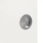 Detailansicht der Oberfläche von WESTAG Doppelflügel-Schiebetür Arctic Weiß RAL 9016 Weißlack mit Lichtausschnitt LA-1