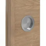 Detailansicht der Oberfläche von WESTAG Doppelflügel-Schiebetür Eiche Adria Cross EiC 767 PortaLit CPL mit Lichtausschnitt LA-1000