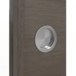 Detailansicht der Oberfläche von WESTAG Doppelflügel-Schiebetür Pinie Grau Cross PiC 44 PortaLit CPL mit Lichtausschnitt LA-1000