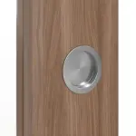 Detailansicht der Oberfläche von WESTAG Doppelflügel-Schiebetür Nussbaum Noce NU 736 PortaLit CPL mit Lichtausschnitt LA-1000