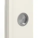 Detailansicht der Oberfläche von WESTAG Doppelflügel-Schiebetür Klassik Weiß RAL 9010 Weißlack mit Lichtausschnitt LA-1000