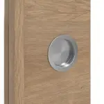 Detailansicht der Oberfläche von WESTAG Doppelflügel-Schiebetür Eiche Adria Cross EiC 767 PortaLit CPL mit Lichtausschnitt LA-DIN