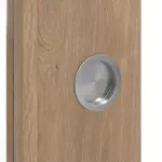 Detailansicht der Oberfläche von WESTAG Doppelflügel-Schiebetür Eiche Adria Ei 767 PortaLit CPL mit Lichtausschnitt LA-DIN