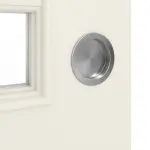 Detailansicht der Oberfläche von WESTAG Doppelflügel-Schiebetür Provence Typ 4004 Weißlack mit Lichtausschnitt Sprosse 7