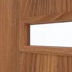 Detailansicht des Lichtausschnitts von CLASSEN Doppelflügeltür Century M2 Akazie ST Primo mit Lichtausschnitt inkl. Zarge