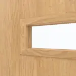 Detailansicht des Lichtausschnitts von CLASSEN Doppelflügeltür Century M4 Eiche geölt 3D Look mit Lichtausschnitt inkl. Zarge