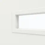 Detailansicht des Lichtausschnitts von CLASSEN Doppelflügeltür Century M6 Weiß Primo mit Lichtausschnitt inkl. Zarge