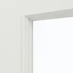 Detailansicht des Lichtausschnitts von CLASSEN Doppelflügeltür Classic 3/3 RAL 9003 Weißlack mit Lichtausschnitt inkl. Zarge PL-Norm