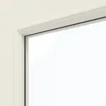 Detailansicht des Lichtausschnitts von GARANT Doppelflügeltür Como Weißlack mit Lichtausschnitt CKL1 mit Zarge