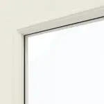 Detailansicht des Lichtausschnitts von GARANT Doppelflügeltür Como Weißlack mit Lichtausschnitt CL2 Sprosse SP4 mit Zarge