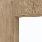 Detailansicht des Lichtausschnitts von GARANT Doppelflügeltür Corona 830 Authentic Risseiche CePaL mit Lichtausschnitt LA-4 mittig mit Zarge