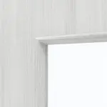 Detailansicht des Lichtausschnitts von GARANT Doppelflügeltür Corona 834 Authentic Grigio CePaL mit Lichtausschnitt LA-4 schlossseitig mit Zarge