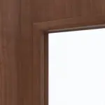 Detailansicht des Lichtausschnitts von CLASSEN Doppelflügeltür Demeter M4 Nuss Primo mit Lichtausschnitt inkl. Zarge