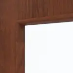 Detailansicht des Lichtausschnitts von Doppelflügeltür Dexo M3 Walnuss Dekorfolie inkl. Lichtausschnitt und Zarge