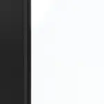 Detailansicht des Lichtausschnitts von CLASSEN Doppelflügeltür Frame 5.6 Uni Schwarz Dekorfolie mit Lichtausschnitt inkl. Zarge