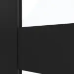 Detailansicht des Lichtausschnitts von CLASSEN Doppelflügeltür Frame 5.7 Uni Schwarz Dekorfolie mit Lichtausschnitt inkl. Zarge