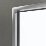 Detailansicht des Lichtausschnitts von WESTAG Doppelflügeltür Acciaio Hamilton FX 5000 Fenix NTA mit Lichtausschnitt LA-1B bandseitig inkl. Zarge